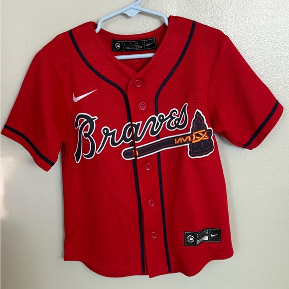Nike MLB Other - Nike x MLB Atlanta Braves Alternate Jersey Youth S Toddler 4 Red Small Shirt